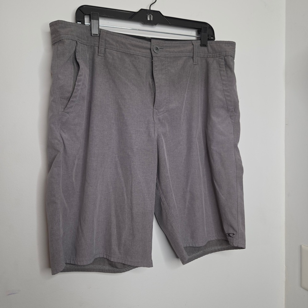 ONeill Mens Hybrid Shorts Grey Heathered Stretch Boardshorts Size 36 Quick Dry